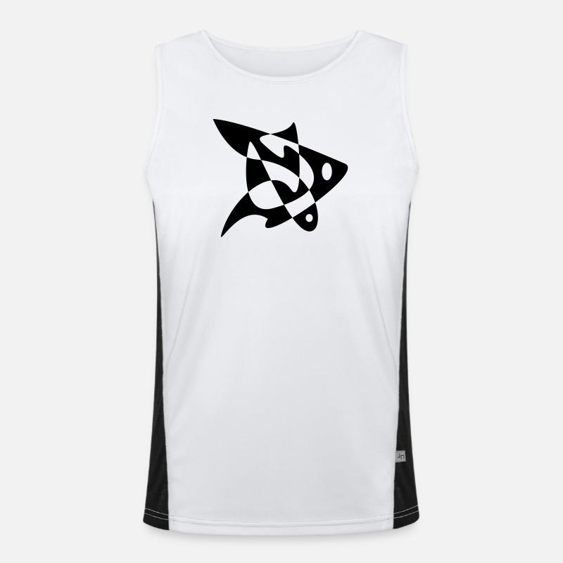 Puzzle Fish Men's Functional Contrast Tank Top 