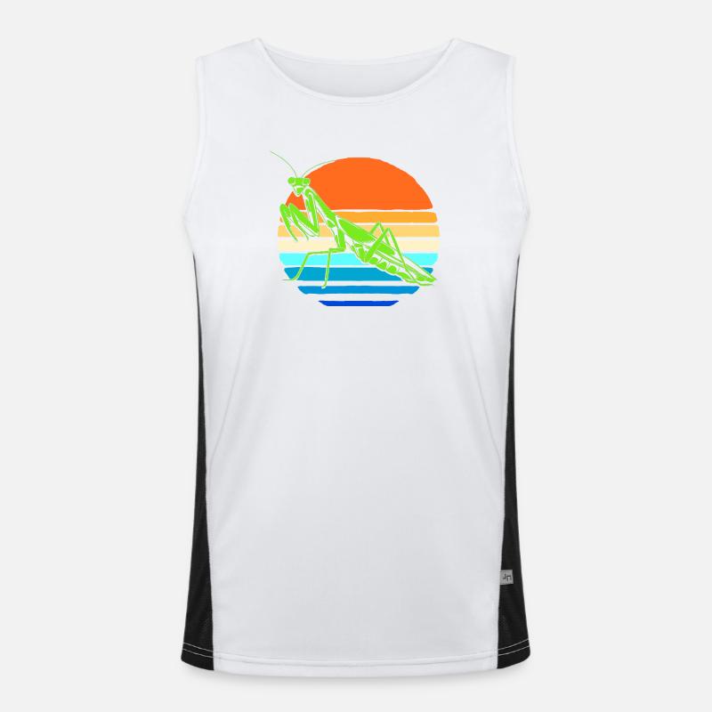 Gottesanbeter Gottesanbeterin Mantis Funktionelles Kontrast-Tank Top für Männer 
