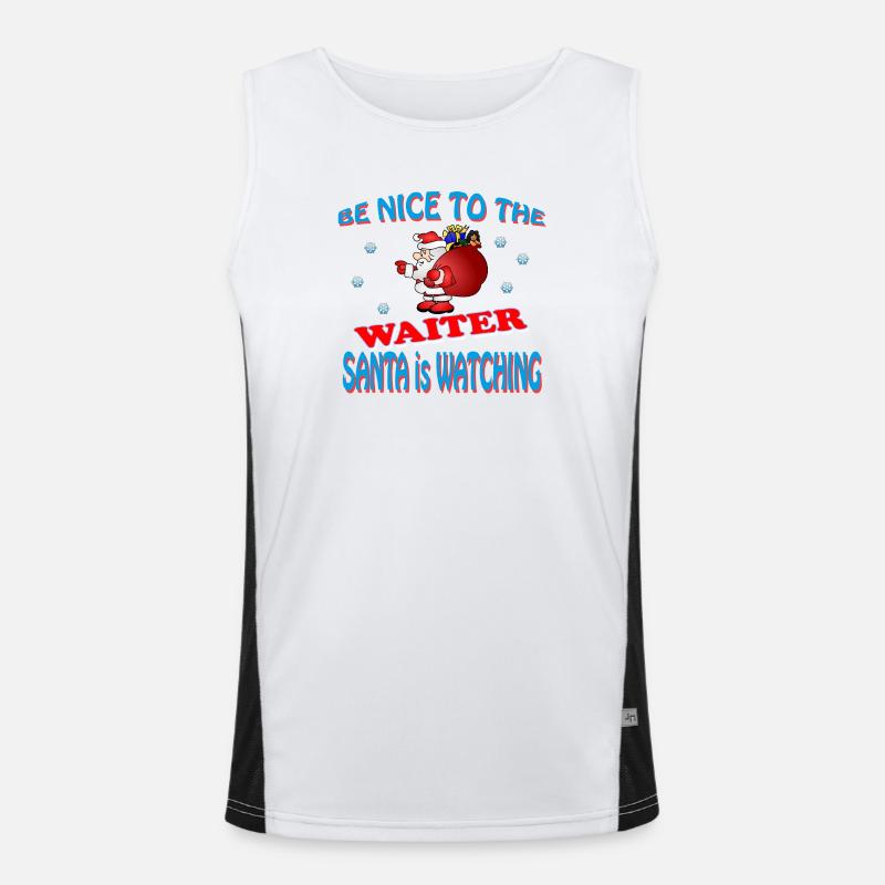 SANTA WAITER Men's Functional Contrast Tank Top 