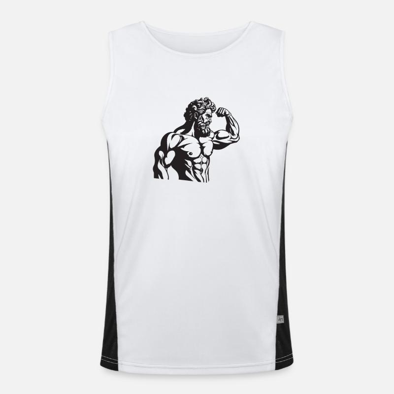 Griechischer Spartaner Funktionelles Kontrast-Tank Top für Männer 