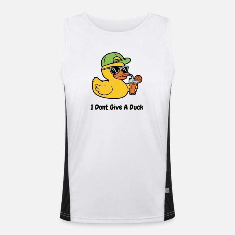 Zero Ducks Given – Cool Duck Funny Shirt Funktionelles Kontrast-Tank Top für Männer 