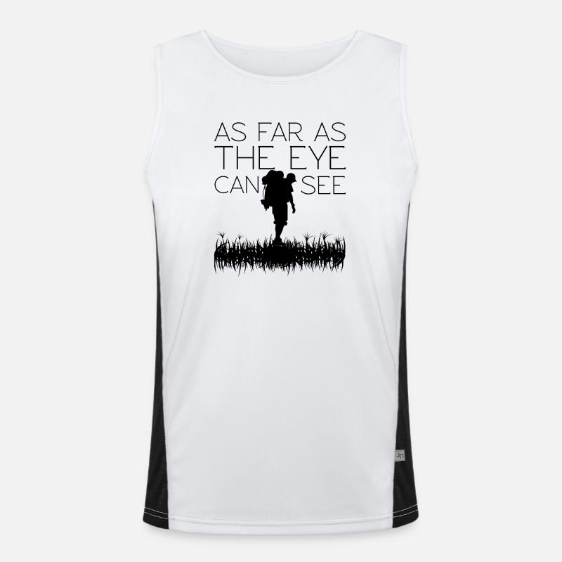 Minimalist Night Sky Nature Silhouette Design Funktionelles Kontrast-Tank Top für Männer 
