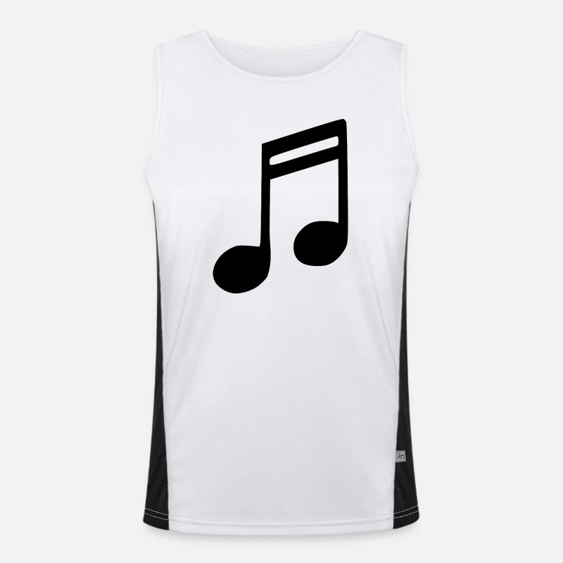 Music Note Music Note Black Men's Functional Contrast Tank Top 