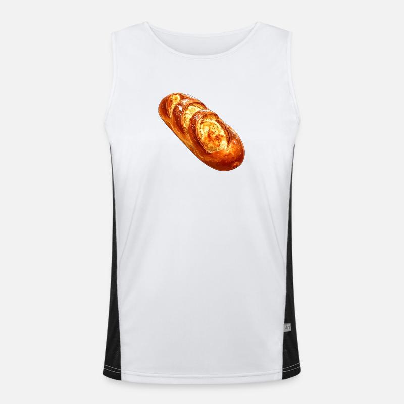Brot oder Baguette Funktionelles Kontrast-Tank Top für Männer 
