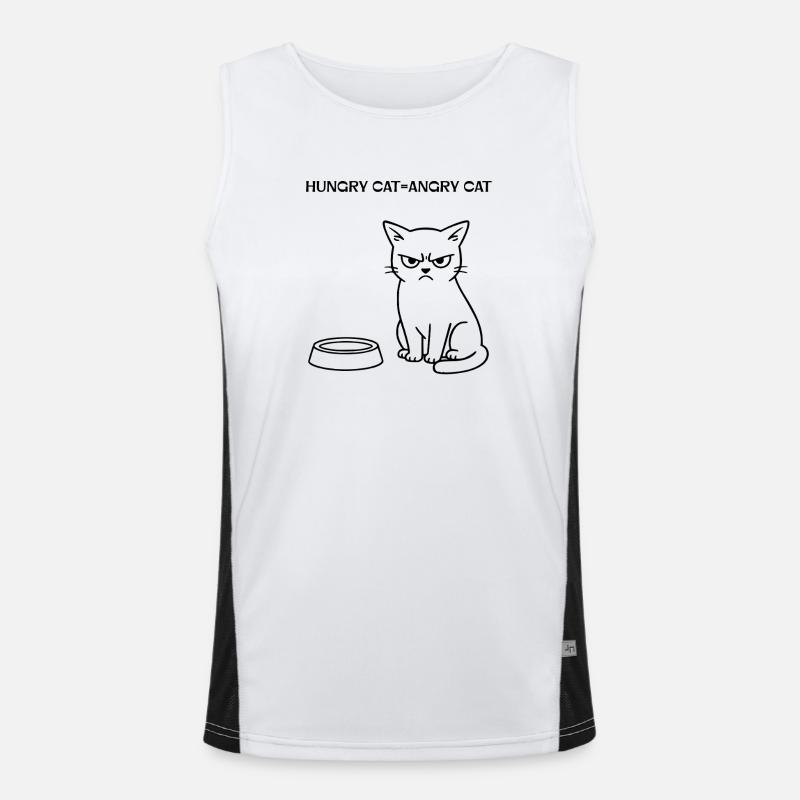 Funny Cat Design Men's Functional Contrast Tank Top 