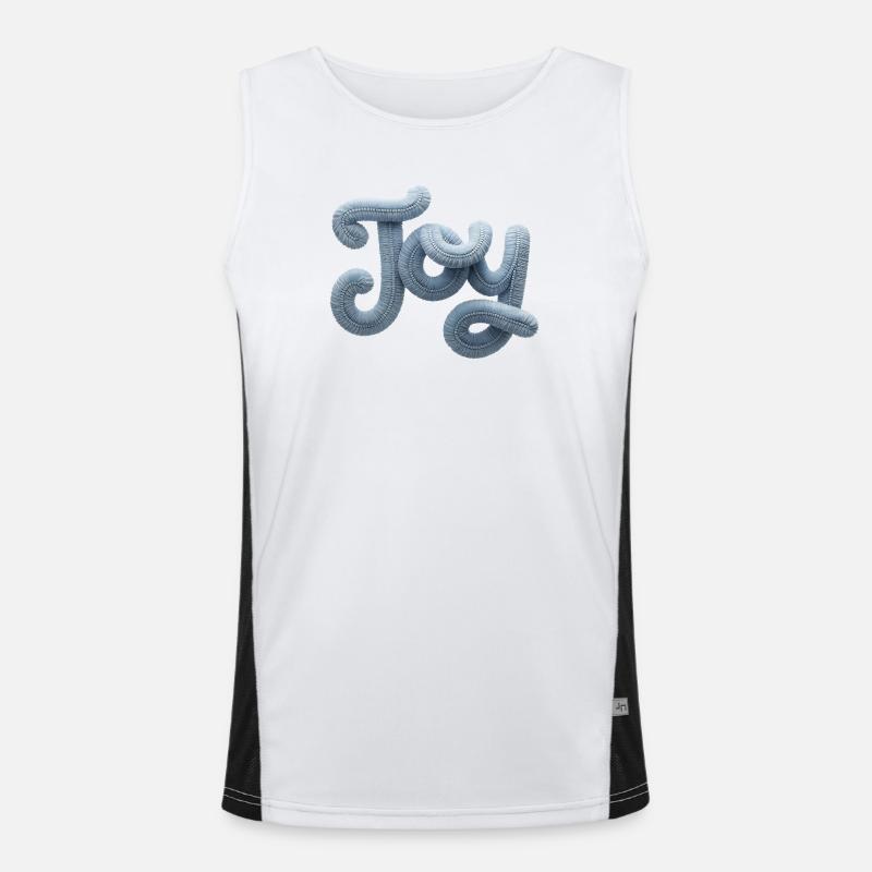 Joy Moderner Patchwork Look Funktionelles Kontrast-Tank Top für Männer 