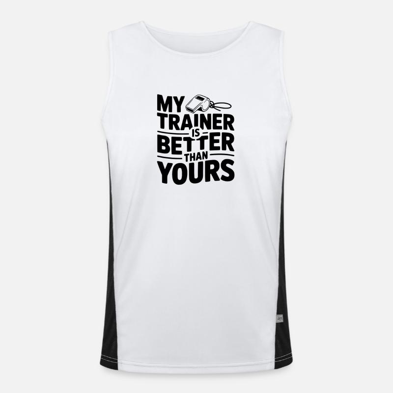 My Trainer is Better Than Yours Men's Functional Contrast Tank Top 