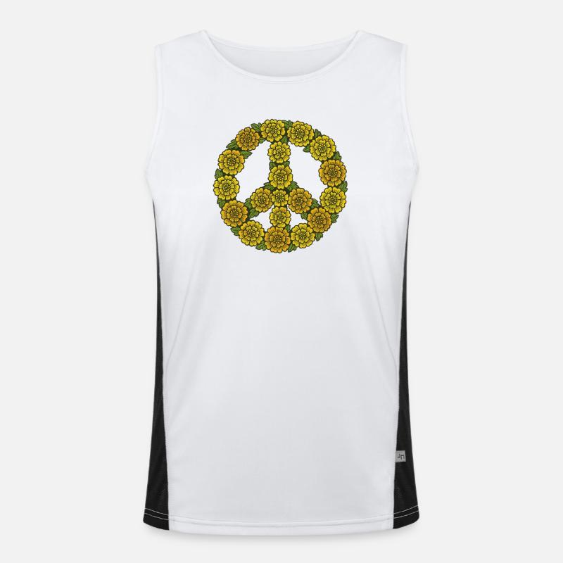 Blomster Fredstegnscirkel Funktionel kontrast tanktop til herrer 