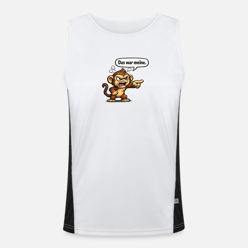 Monkey Humor Funny Saying Gift Men's Functional Contrast Tank Top 