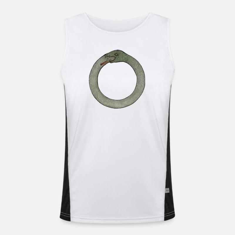 Coiled Serpent Emblem Men's Functional Contrast Tank Top 