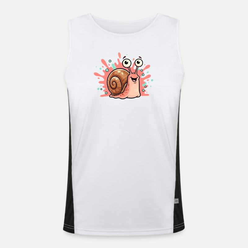 Design joyeux de l’escargot Débardeur respirant contrasté Homme 