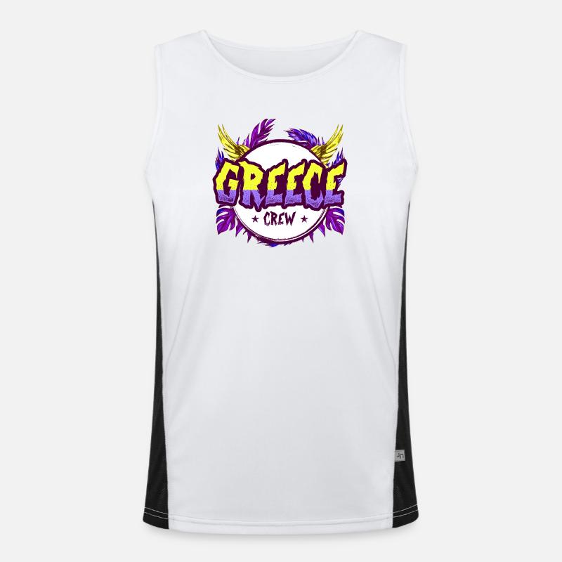Équipe de la Grèce Colorée Débardeur respirant contrasté Homme 