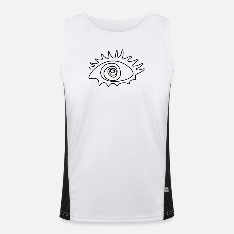 Abstraktes Augendesign Funktionelles Kontrast-Tank Top für Männer 