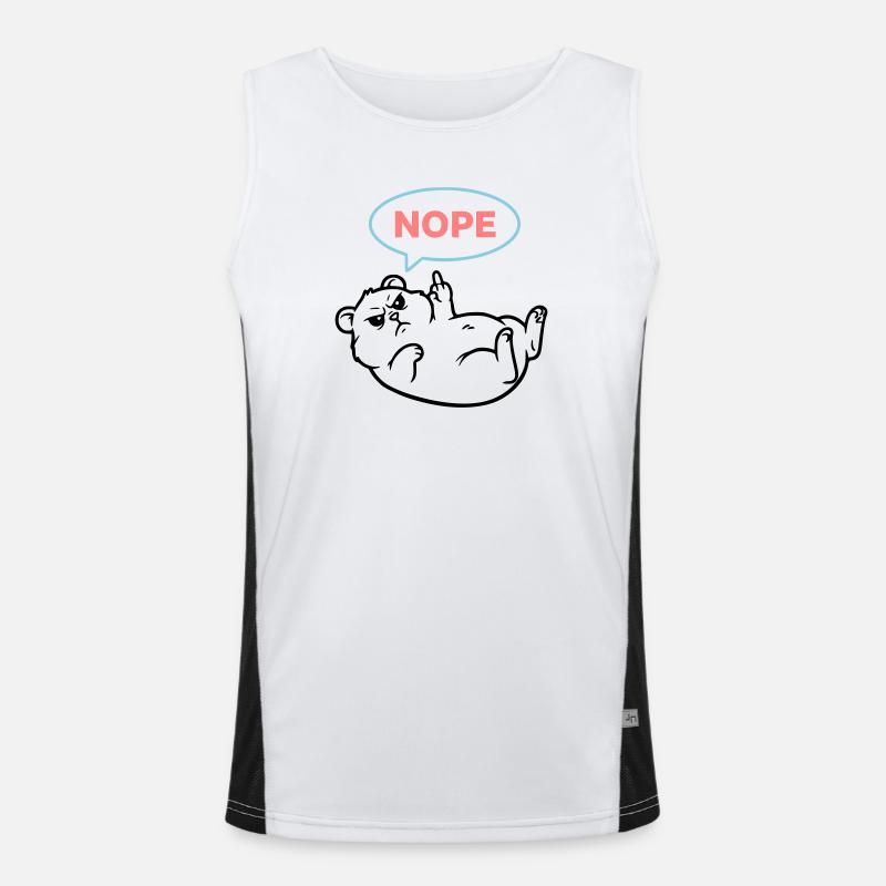 Bulle de dialogue de bande dessinée Hamster Nope Débardeur respirant contrasté Homme 