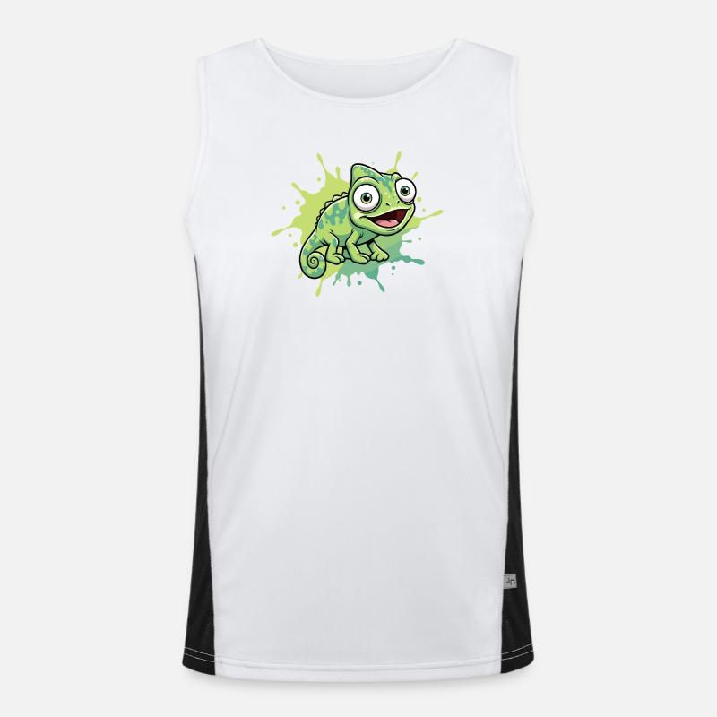 Joyeuse éclaboussure caméléon Débardeur respirant contrasté Homme 