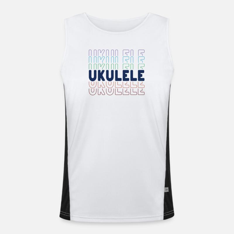 Ukulele typography Men's Functional Contrast Tank Top 