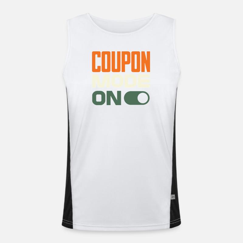 Coupon Mode On – Bargain Hunter Retro Design Men's Functional Contrast Tank Top 