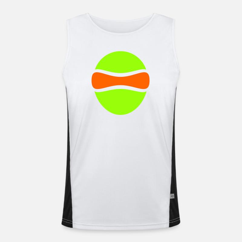 Alien Kopf mit Breit-Auge Funktionelles Kontrast-Tank Top für Männer 