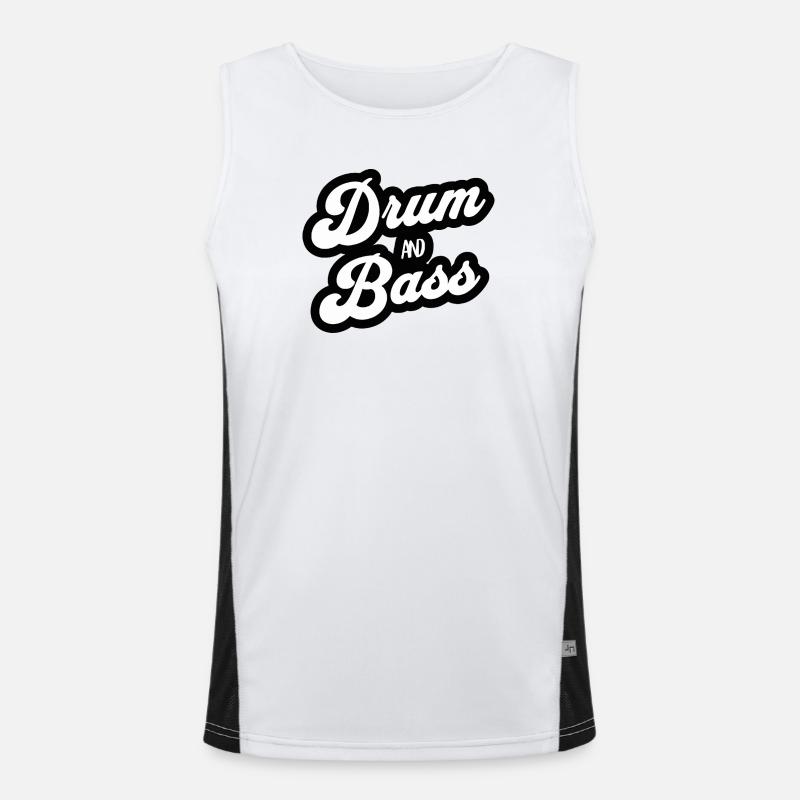 Drum and Bass Script Logo Débardeur respirant contrasté Homme 