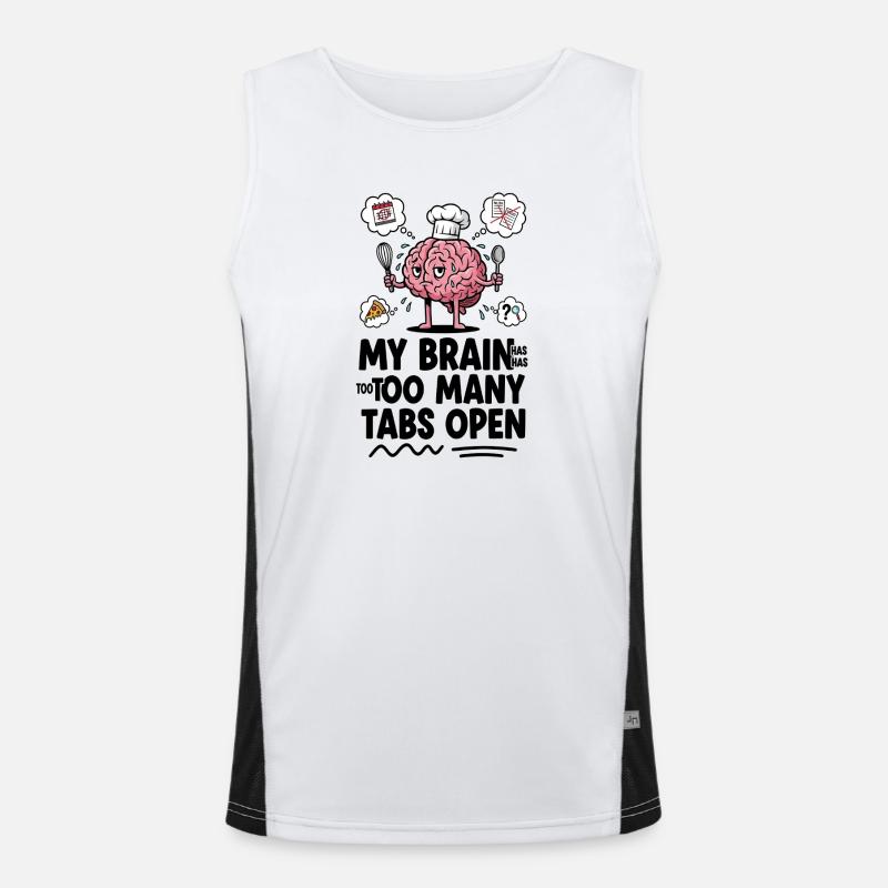 Brain Chef: Too Many Tabs Open Men's Functional Contrast Tank Top 