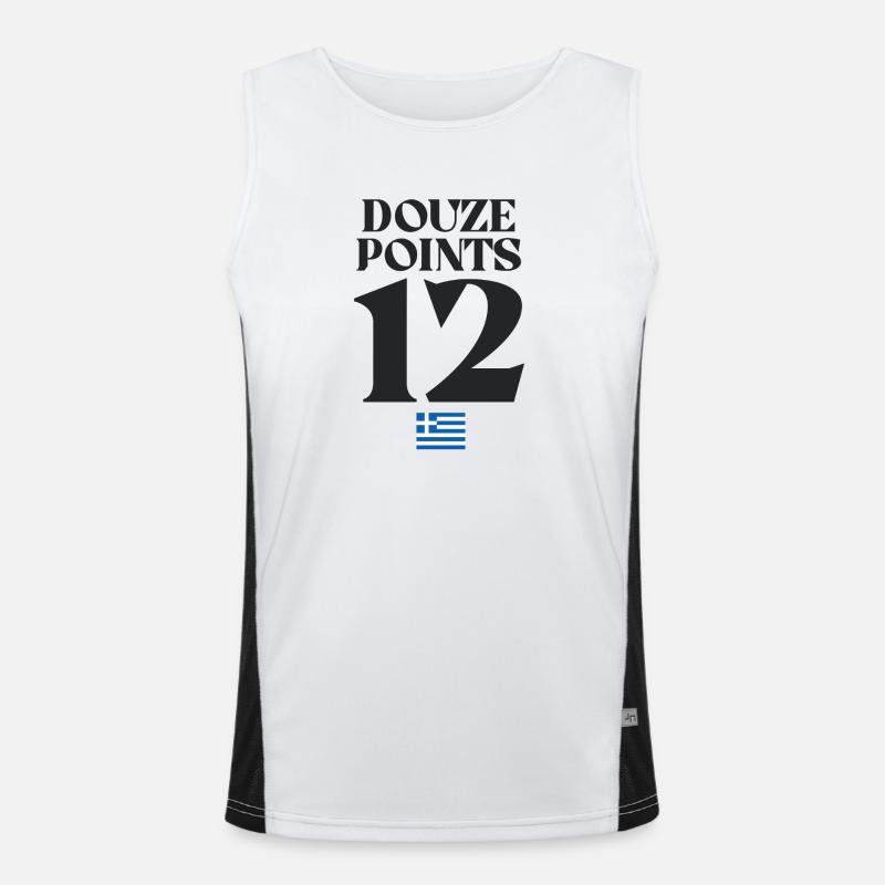 Douze Points 12 Grèce Euroviation Débardeur respirant contrasté Homme 