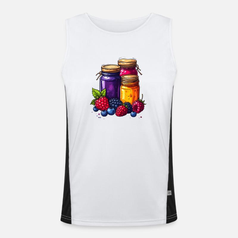 jam - Men's Functional Contrast Tank Top  - white/black