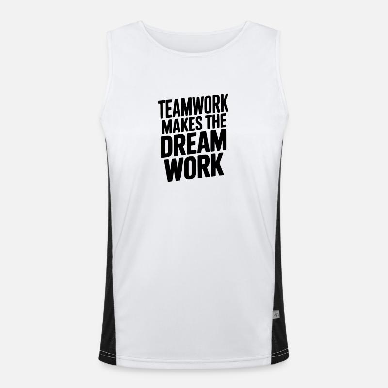 Teamwork Makes the Dream Work Men's Functional Contrast Tank Top 