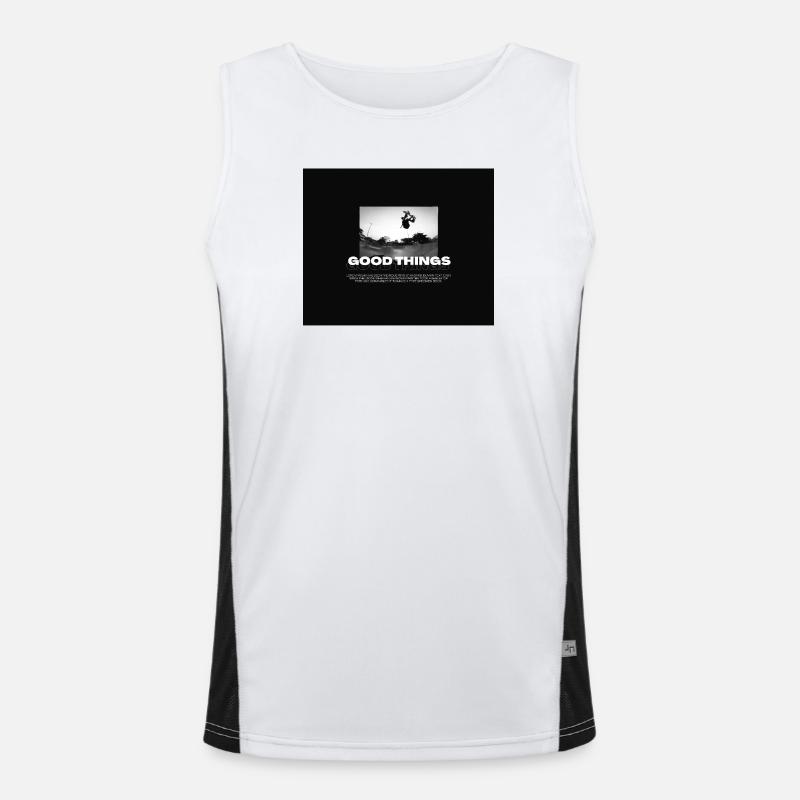 Good_Things Funktionelles Kontrast-Tank Top für Männer 