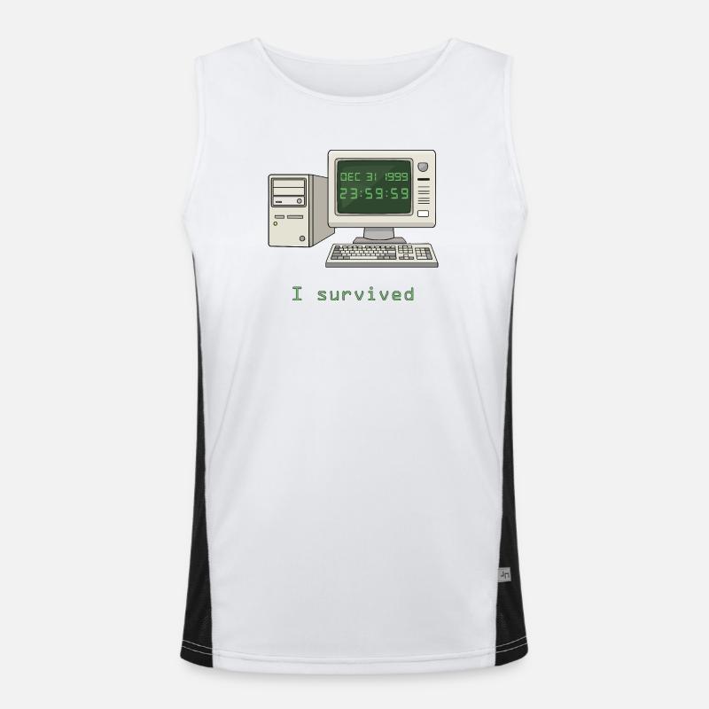 I Survived Y2K Men's Functional Contrast Tank Top 