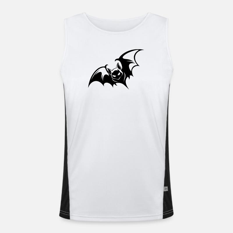 Fledermaus Gothic Logo Funktionelles Kontrast-Tank Top für Männer 