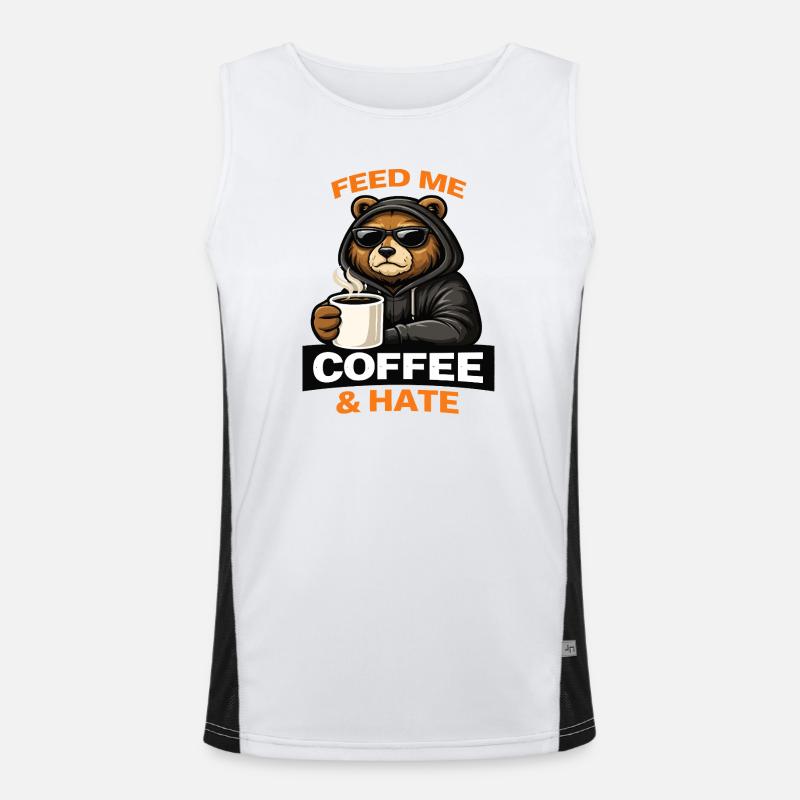 Grumpy Bear Coffee Attitude Débardeur respirant contrasté Homme 