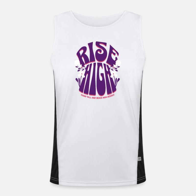 Élevez-vous: fleurs violettes Débardeur respirant contrasté Homme 