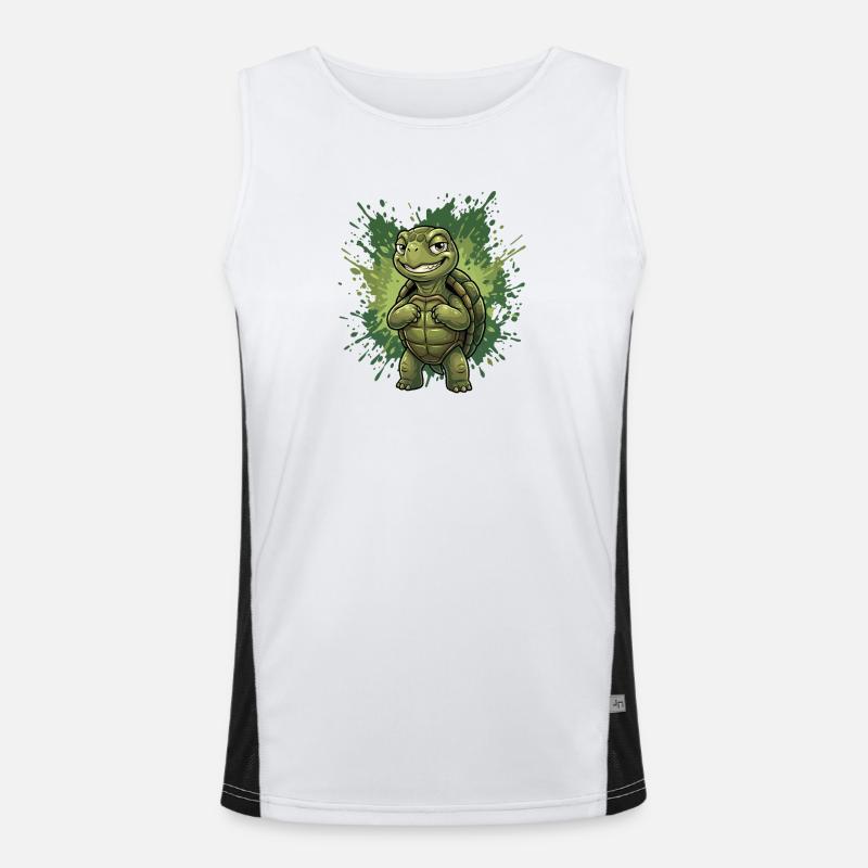 Brave Turtle Hero Men's Functional Contrast Tank Top 