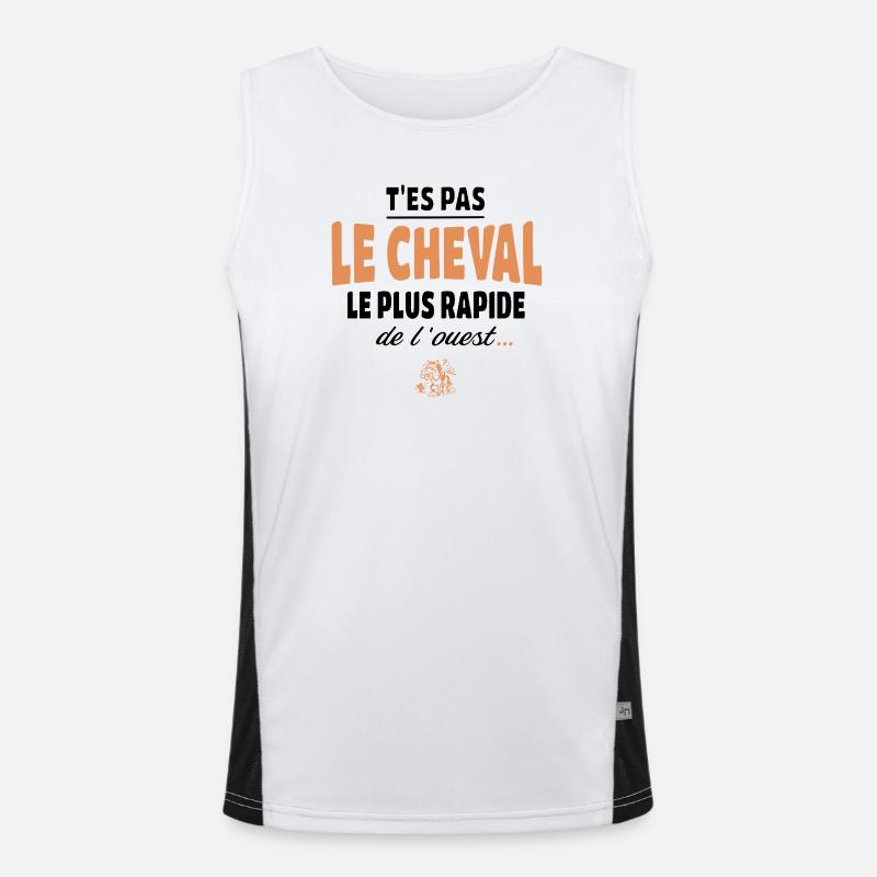 T'es pas le cheval le plus rapide humour Débardeur respirant contrasté Homme 