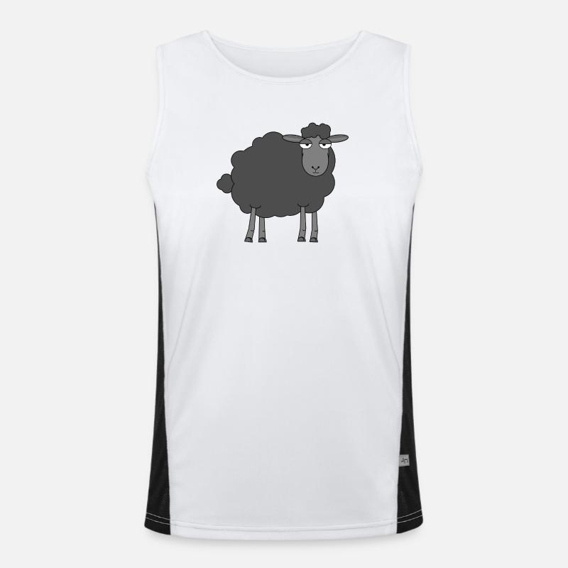 Baaaa-d jusqu’à l’os | Illustration de Black Sheep Débardeur respirant contrasté Homme 