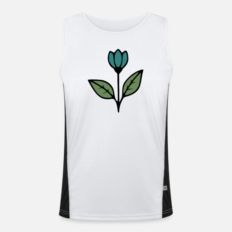  Blume Tulpe Blumen Blüte Geschenkidee Mutter  Funktionelles Kontrast-Tank Top für Männer 