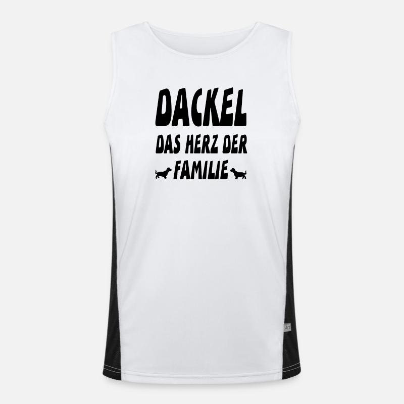 Dackel Funktionelles Kontrast-Tank Top für Männer 