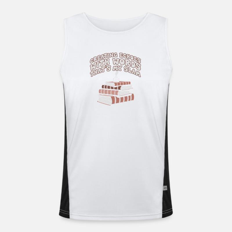 Echoes Through Words Slam Stack Men's Functional Contrast Tank Top 