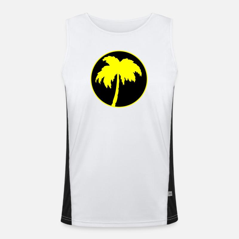 Palm trees Men's Functional Contrast Tank Top 
