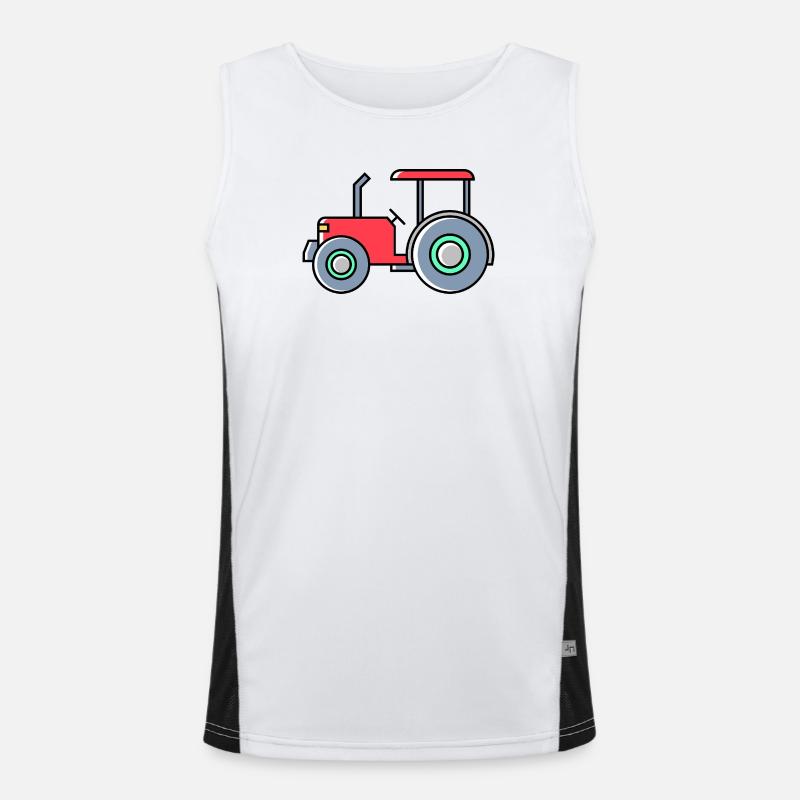 Tractor icon Men's Functional Contrast Tank Top 