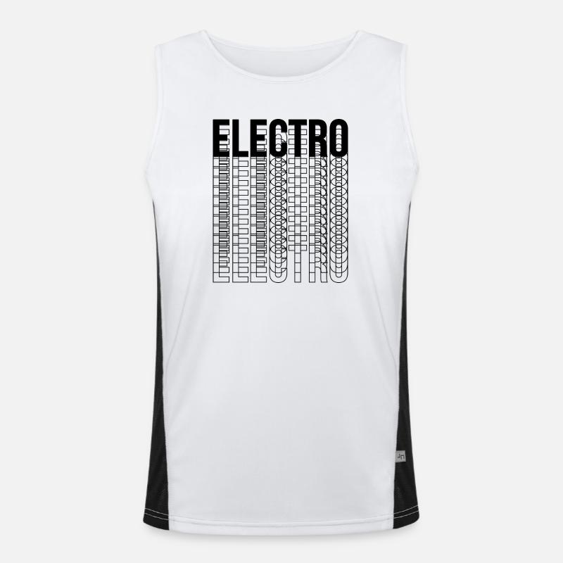 Conception de logo typographique de musique électro Débardeur respirant contrasté Homme 