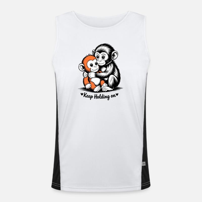 Hugging Monkey Duo Men's Functional Contrast Tank Top 