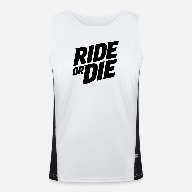 Ride or die Funktionelles Kontrast-Tank Top für Männer 
