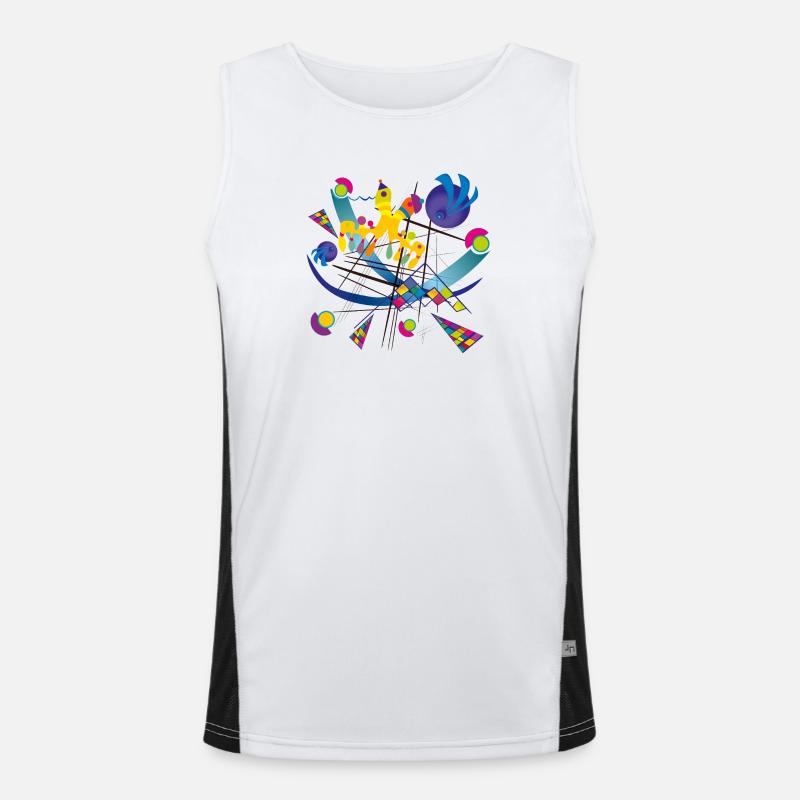 Tragbare Kunst - Visual symphony Funktionelles Kontrast-Tank Top für Männer 