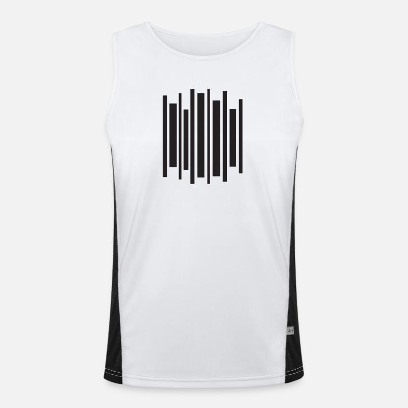 Geometrischer Equalizer-Impuls Funktionelles Kontrast-Tank Top für Männer 