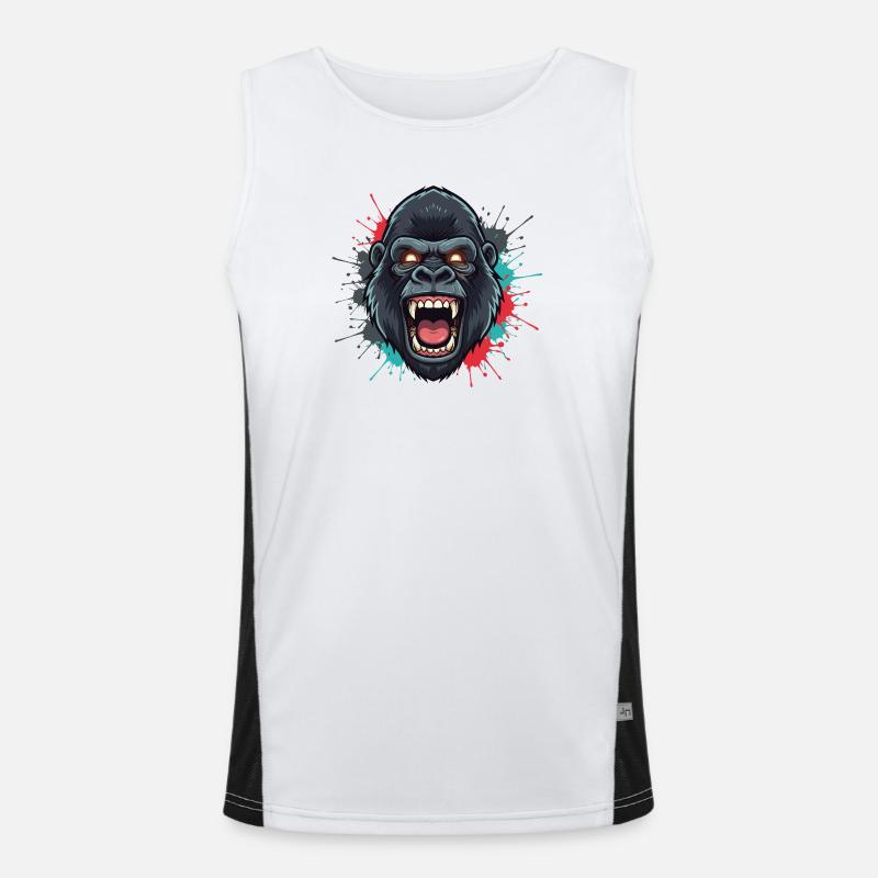 Ape Roar Farbexplosion Funktionelles Kontrast-Tank Top für Männer 