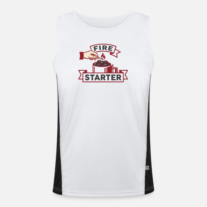 Fire Igniter: Ember Master Men's Functional Contrast Tank Top 