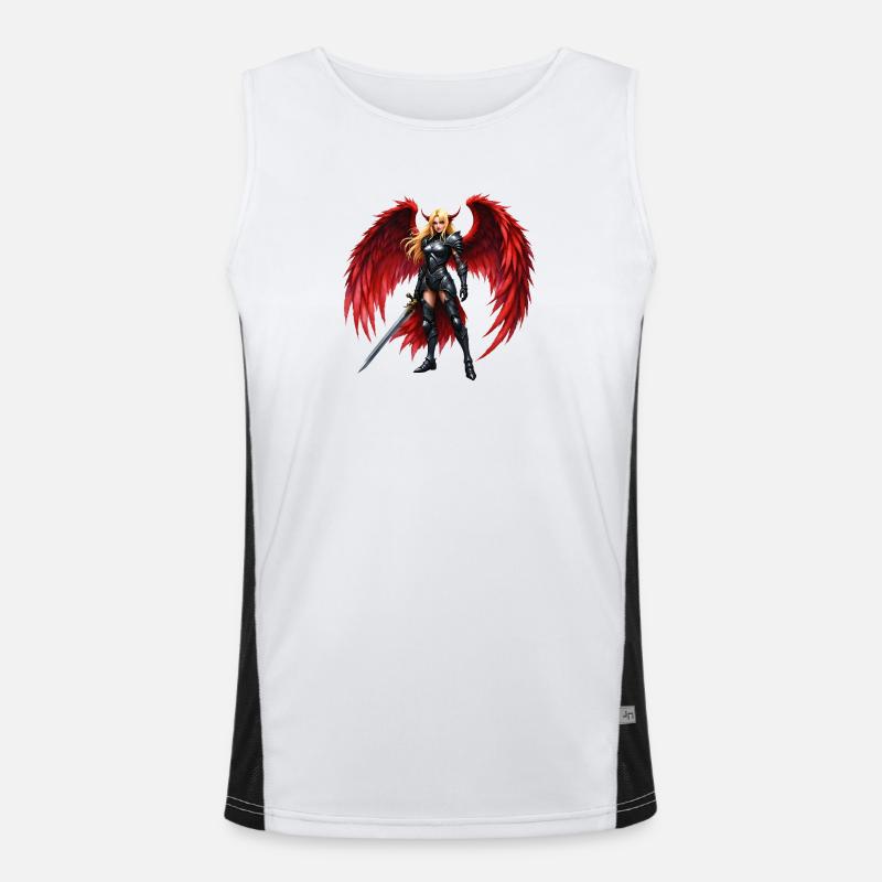 Crimson Winged Warrior Men's Functional Contrast Tank Top 