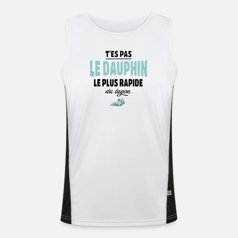 T’es pas le dauphin le plus rapide du lagon Débardeur respirant contrasté Homme 