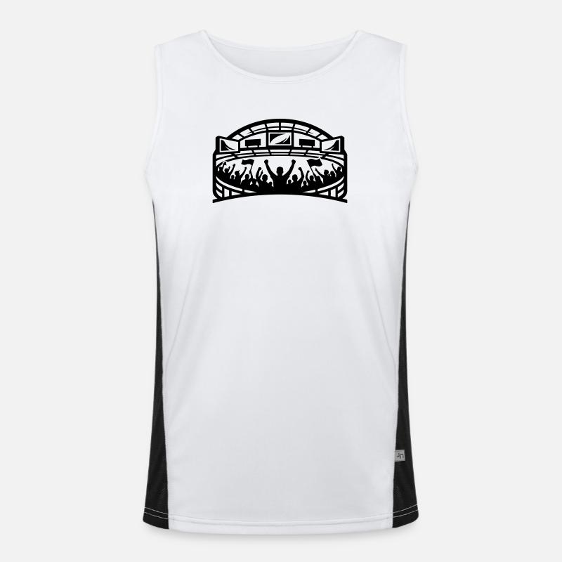Stadium Fans Silhouette - Men's Functional Contrast Tank Top  - white/black